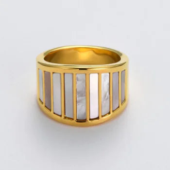 Vintage White Fritillary Fashion Ring